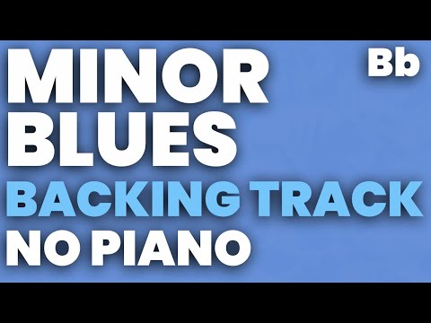 Minor Blues in Bb Backing Track Swing 120 bpm Brushes - NO PIANO