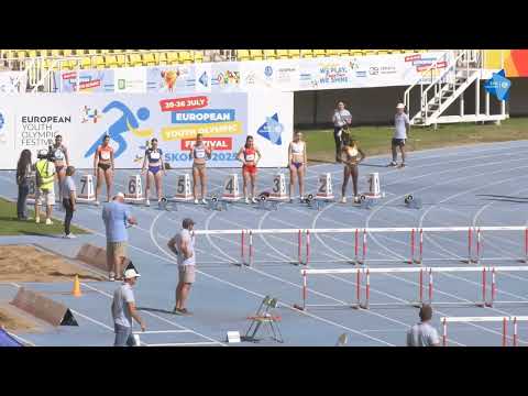 100m prepone [Ž], KVALIFIKACIJE, Eva Barbarić - Europski olimpijski festival mladih 2025