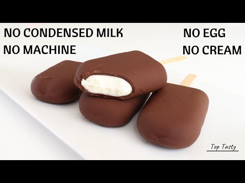 CHOCO BAR ICE CREAM RECIPE IN LOCK-DOWN | WITHOUT CONDENSED MILK, CREAM, EGG, BLENDER | NO MACHINE