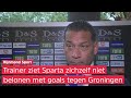 Fraser na gelijkspel Sparta tegen FC Groningen: 'Teleurstelling overheerst toch wel een beetje'