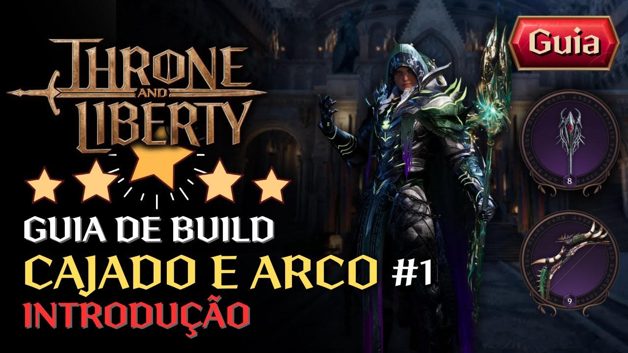 A MELHOR BUILD PARA DISTÂNCIA É CAJADO E ARCO - GUIA PARA INICIANTE | THRONE AND LIBERTY