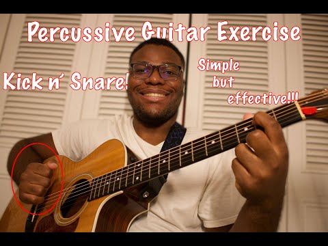 HOW TO PLAY Percussive Fingerstyle Guitar Lesson with an Exercise!!!