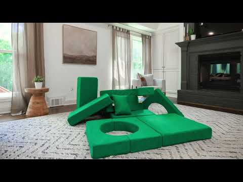 The Foam-Oh! Castle Sofa! Green!