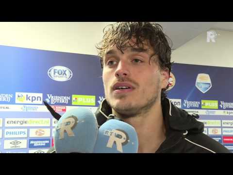 Jurgen Mattheij na afloop van PSV - Excelsior