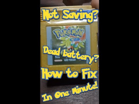 Pokemon gold vintage Game not saving fix!