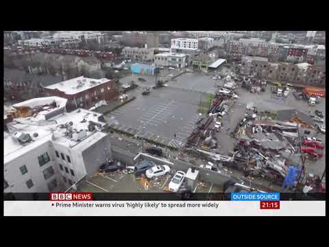 Weather Events 2020 - Tornadoes in Tennessee (USA) - BBC - 3rd March 2020