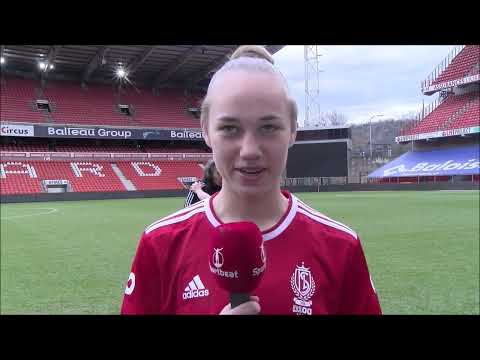 Interview avec Standard de Liège joueuse Marine Rosala après la 1-0 victoire contre RSC Anderlecht