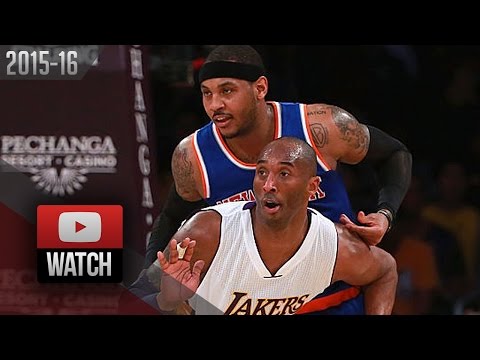 Carmelo Anthony vs Kobe Bryant LAST Duel Highlights (2016.03.13) Lakers vs Knicks - ELITE!