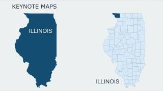 Keynote maps of Illinois with Counties
