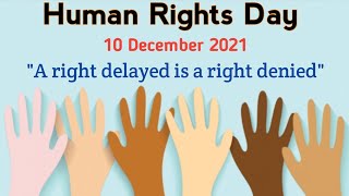 Human Rights Day 2021 - 10 December Human Rights Day - World Human Rights Day - UN Human Rights Day