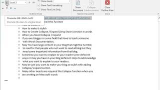 How to Create Collapse / Expand (Drop Down) Function in word Document
