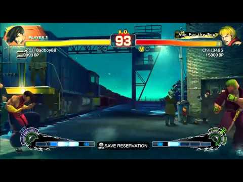 SSF4 AE: All  Socal Badboy89 (Yang) VS Chis3495 (Ken)