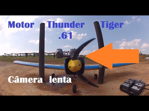 Motor Glow - Thunder Tiger .61 -  Câmera lenta