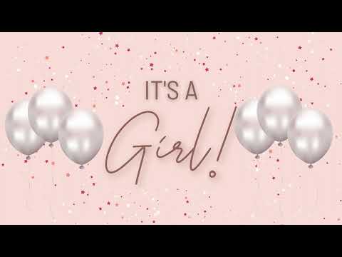 It's A Girl! | Gender Reveal Party TV Banner | TV Reveal Party Slideshow | Gender Reveal Screensaver