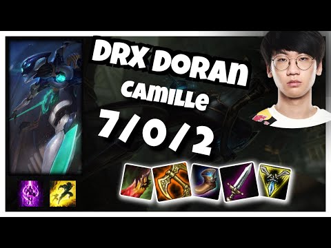 Camille  vs Jax DRX Doran TOP (7/0/2) Gameplay Replay - Patch 10.22