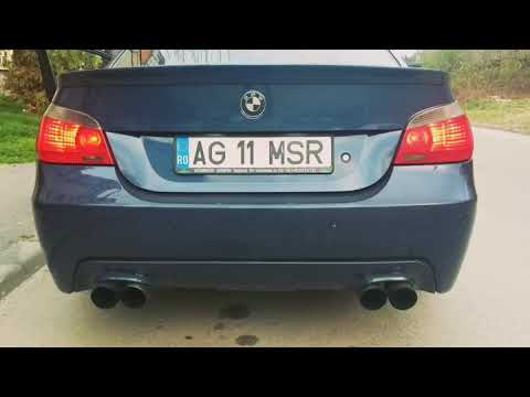 Bmw e60 525d stage1+ 235hp downpipe full inox popcorn