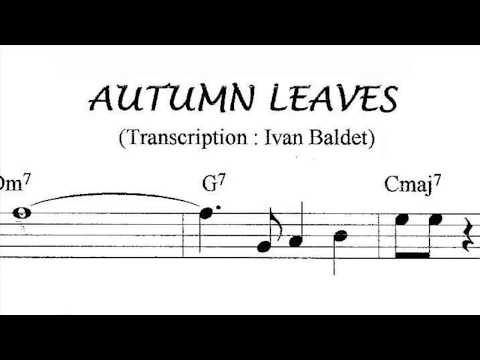 Scott Hamilton plays : Autumn Leaves (Solo Transcription)