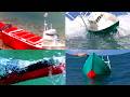 Cardboard Ship Sinking In Storm Loss Of Model Ships Andrea Gail Central America Edmund Fitzgerald
