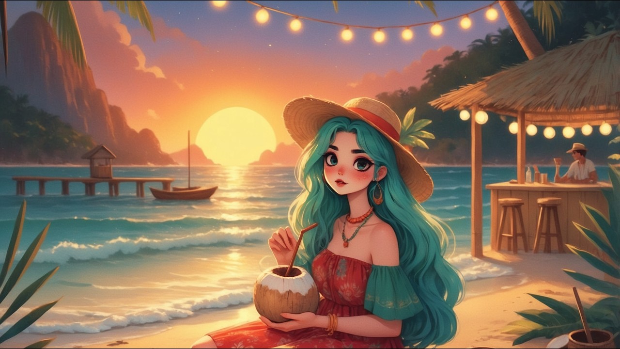 🌞🎧 Brazilian Lofi – Warm Guitar, Soft Samba Rhythms & Ocean Breeze🇧🇷🎶