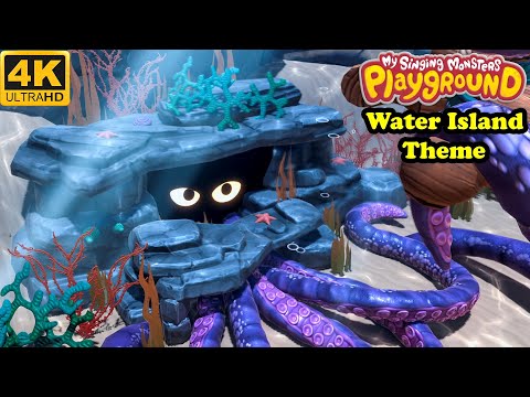 Water Island Theme - full track and all arenas (My Singing Monsters Playground) 4k