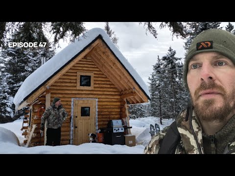 WINTER STORM Finishing Woodshed Roof |EP47| Log Cabin Build on Off-Grid Homestead