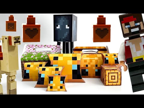 MYSTERY LEGO Minecraft BLIND BAG Unboxing 🐝Paper DIY🐝