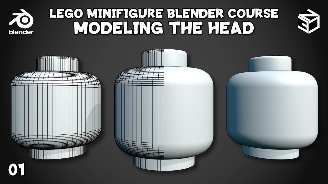 LEGO Minifigure Blender Course | 01: Modeling the Head