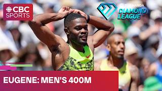 Men's 400m at Diamond League meet in Eugene | #CBCSports