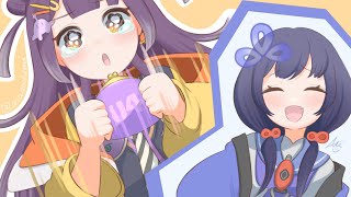 【手描きにじさんじ】絶対お泊まりしたい海妹四葉VS泊まらない先斗寧【切り抜き】