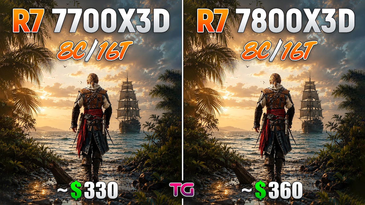 Ryzen 7 7700X3D vs Ryzen 7 7800X3D - Test in 10 Games