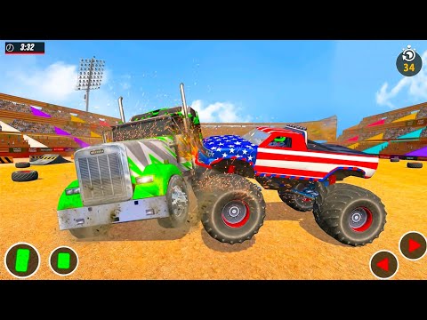 American Monster Truck Crash Racing Stunts Derby Demolition 3D Simulator - Android Gameplay.