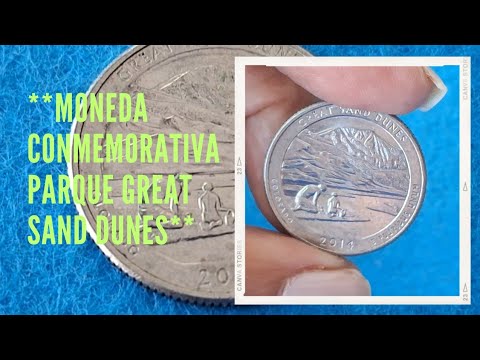 **MONEDA CONMEMORATIVA PARQUE GREAT SAND DUNES**. Año 2014. Quarters dólar USA. Valor numismático.