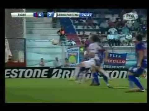 Gol de Alejandro Donatti (Tig) - Tigre 4 - Cerro Porteño 2 - Copa Sudamericana 2012
