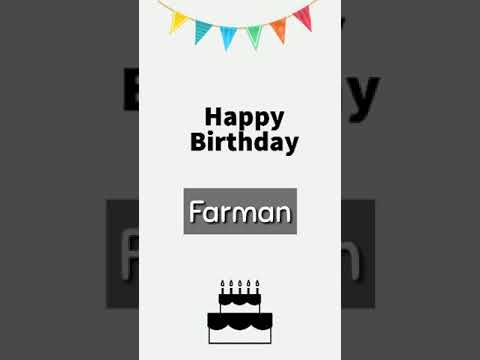 Farman - Happy Birthday____Whatsapp Status (YDRGZM)