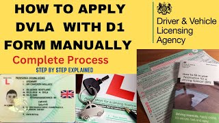 HOW TO APPLY DVLA WITH D1 FORM MANUALLY |COMPLETE PROCESS| #dvla #provisional #apply #drivinglicence