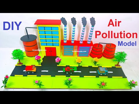 water pollution working model making using cardboard and waste materials diy best out of waste