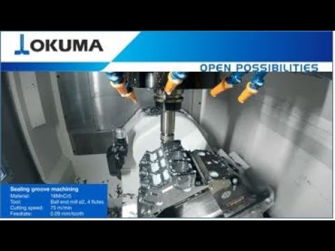 Вертикальный фрезерный пятиосевой обрабатывающий центр с ЧПУ OKUMA MU-400VII - Видео c Youtube №2