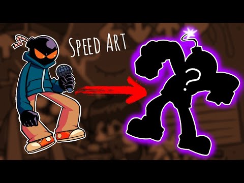 Drawing Friday Night Funkin' Mods - (Speed Art) Tricky, Whitty and Zardy