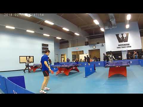 2018 FEB Westchester TTC Open SF Junhan Wu vs Yu Shao 1/3