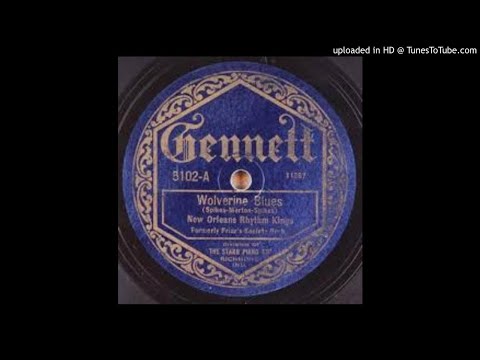 New Orleans Rhythm Kings "Wolverine Blues"  (1923) - Gennett 5102.