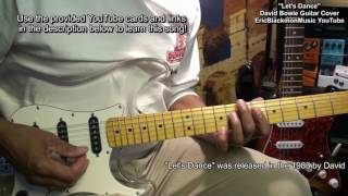 LET&#39;S DANCE David Bowie Nile Rodgers Stevie Ray Vaughan Guitar Cover  Lesson Link EricBlackmonMusic
