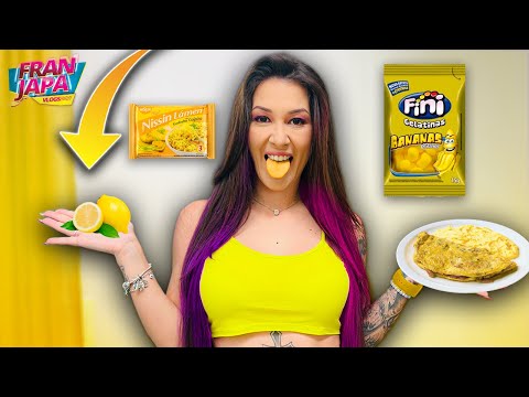 FAZENDO TUDO AMARELO POR UM DIA INTEIRO !!! - Fran Japa