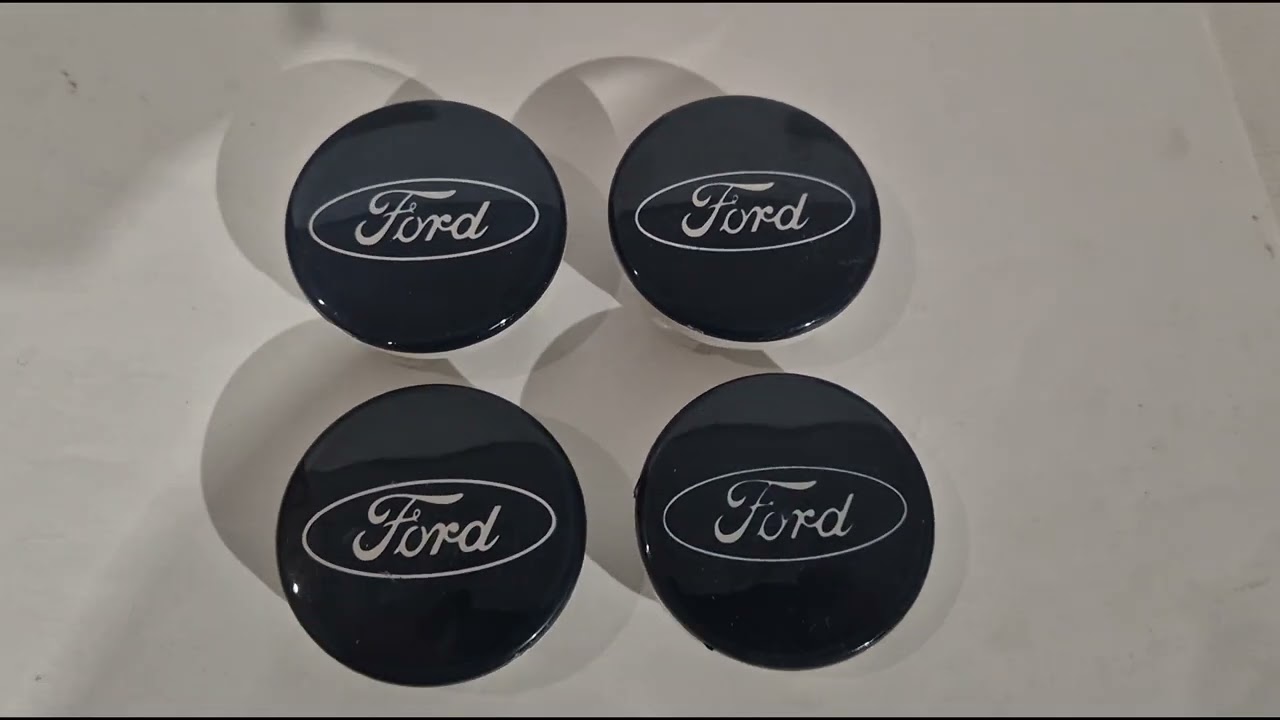 Ford Středové krytky kol 53/51 mm tmavě modré (4 ks) Video 5