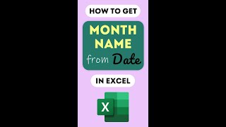 Excel Pro Trick: Formula to Find Month Name from the Date Value with #Excel TEXT Function