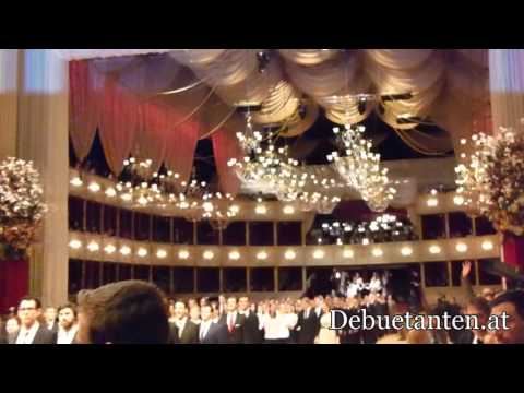 Erster Einzug bei der Eröffnung - Generalprobe Wiener Opernball 03.02.2016