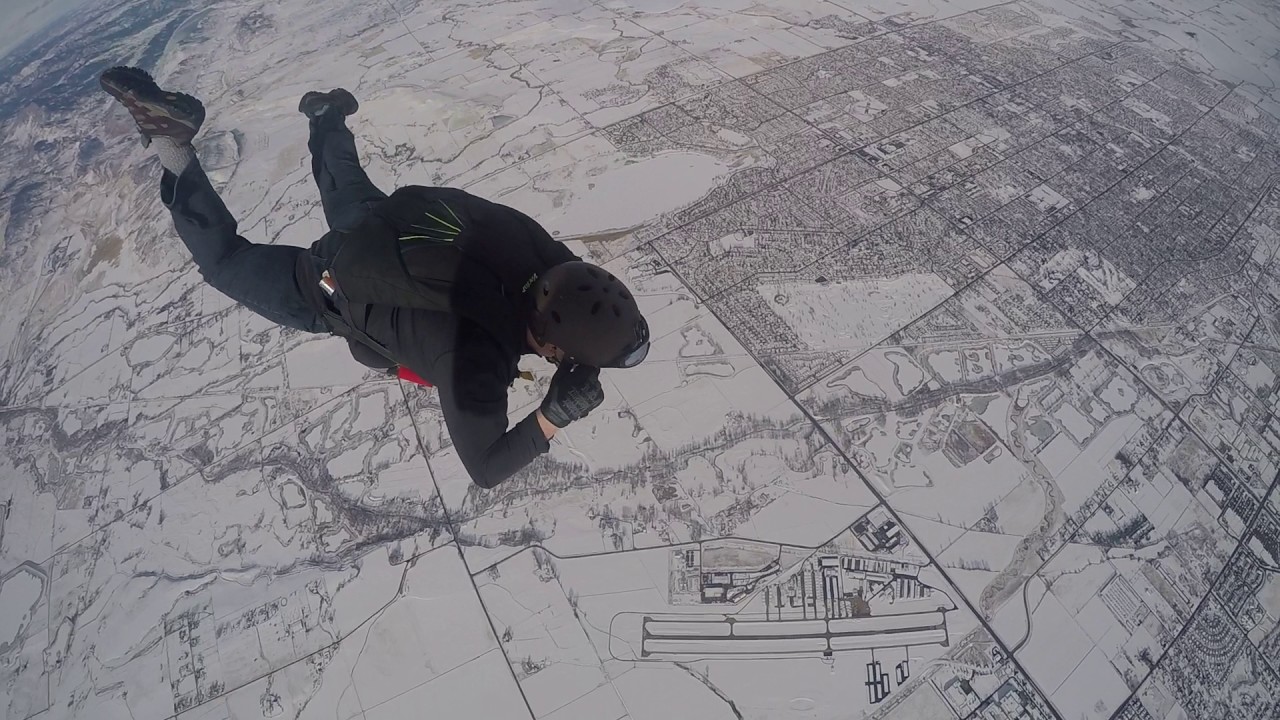 Skydiving in the snow, Goggles Optional!