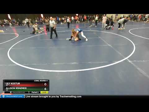 127 Lbs Cons. Round 3 - Lily Kostur, AZ Vs Allison Kraemer, MO 418f