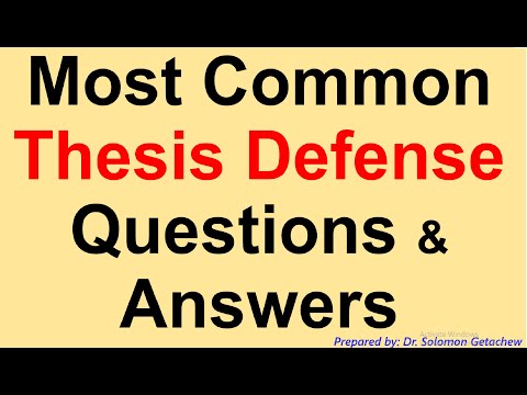 Thesis Defense Questions and Answers #thesis  #defense #questions #dissertation  #defence