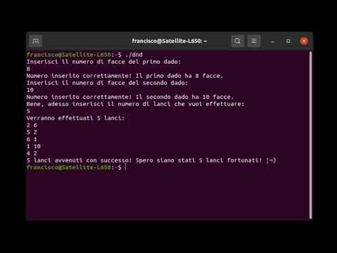 [C++] Dimostrazione: "Lancio di due dadi"