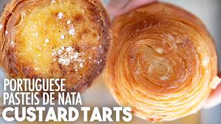 Pastéis de Nata | Portuguese Custard Tarts with CRISPY, Flaky Layers! | Kravings